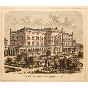 KRÓLEWIEC (KALININGRAD). Uniwersytet „Albertyna”; niemiecka grafika z XIX wieku