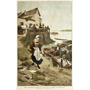 WISŁA. Rybacy i chłopi nad Wisłą, ryt. N. Gedan według obrazu L. Kurelli