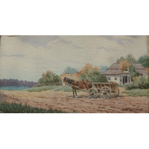 J. Kosinski (early 20th century), Harness in front of the house