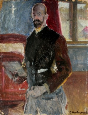 Jacek Malczewski (1854-1929), Autoportret z paletą