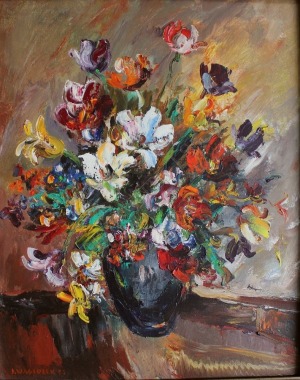 Józef Wasiołek (1921-2008), Kwiaty w wazonie (1975)