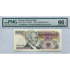 2.000.000 złotych 1992 seria B, PMG 66 EPQ