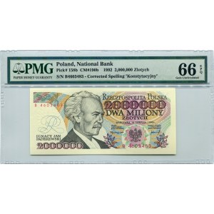2.000.000 złotych 1992 seria B, PMG 66 EPQ