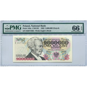 2.000.000 złotych 1993 seria B, PMG 66 EPQ