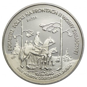 100.000 złotych 1991, mjr. Henryk Dobrzański HUBAL, PRÓBA NIKIEL