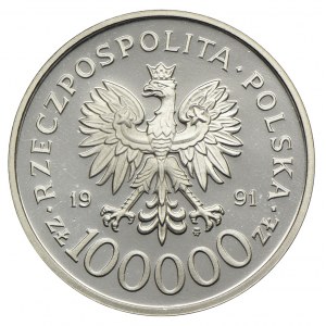 100.000 złotych 1991, mjr. Henryk Dobrzański HUBAL, PRÓBA NIKIEL