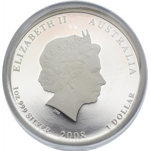 Australia, 1 dolar 2008 Rok Myszy, PCGS PR69 DCAM