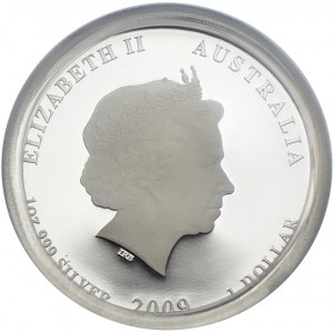 Australia, 1 dolar 2009 Rok Bawoła, PCGS PR69 DCAM
