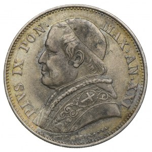 Watykan, Pius IX, 2 ½ lira 1867 R/Rzym
