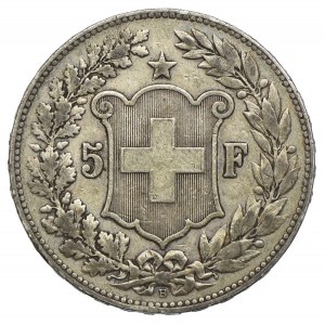 Szwajcaria, 5 franków 1891 B