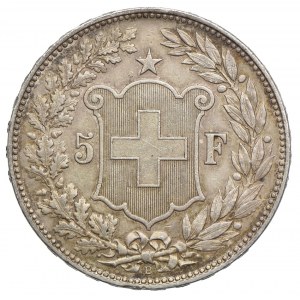 Szwajcaria, 5 franków 1907 B