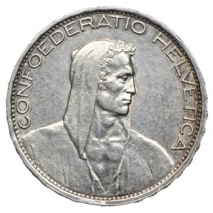 Szwajcaria, 5 franków 1924 B, rzadkie