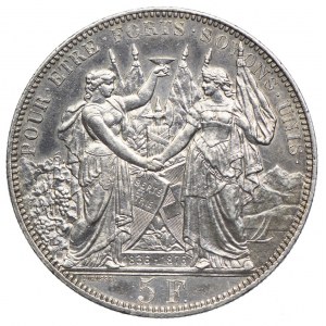 Szwajcaria, 5 franków 1876 Lausanne, talar strzelecki