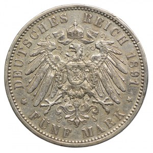 Niemcy - Hesja, Ludwik IV, 5 marek 1891 A