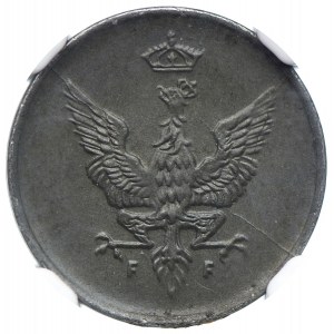 Królestwo Polskie, 1 fenig 1918, NGC MS64