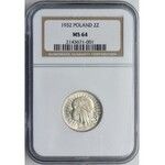 2 złote 1932 Głowa Kobiety, NGC MS64