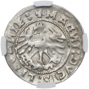Polska, Zygmunt I Stary, 1/2 grosza 1519 Wilno, odwrotnie wybite N, NGC XF40