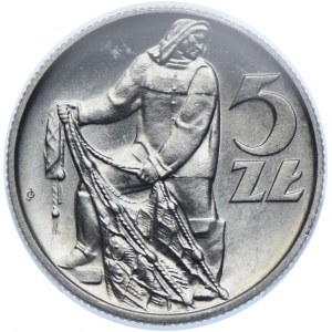 5 złotych 1974 Rybak, PCGS MS66 