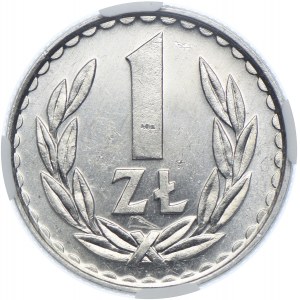 1 złoty 1985, skrętka, MINT ERROR NGC MS63