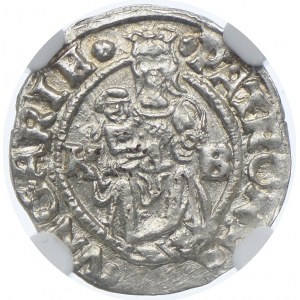 Węgry, denar 1543 KB, NGC MS64