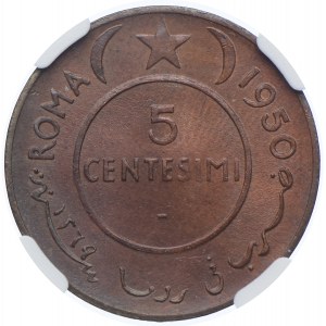 Somalia, 5 centesimi 1950, NGC MS64 RB