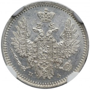 Rosja, 5 kopiejek 1850 СПБ ПА, NGC MS62