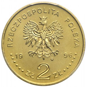 2 złote 1996 Zygmunt II August, PCGS MS67