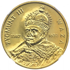 2 złote 1998 Zygmunt III Waza, NGC MS67
