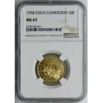 Kamerun, 10 franków 1958 ESSAI, NGC MS67