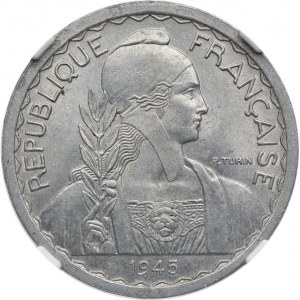 Indochiny Francuskie, 20 centów 1945 ESSAI, NGC MS63