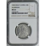 Indochiny Francuskie, 20 centów 1945 ESSAI, NGC MS63