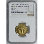 Francuska Afryka Zachodnia TOGO, 10 franków 1957 ESSAI, NGC MS67