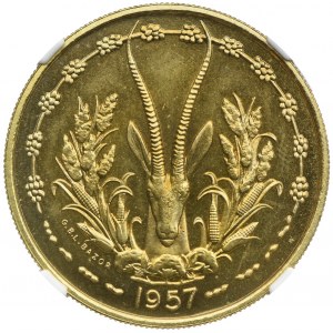 Francuska Afryka Zachodnia, 25 franków 1957 ESSAI, NGC MS66