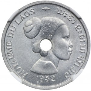 Laos, 10 centów 1952 ESSAI, NGC MS65