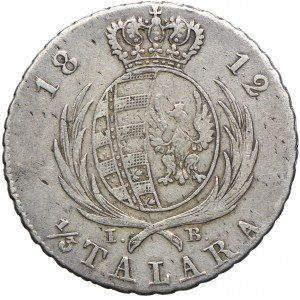 Księstwo Warszawskie, Fryderyk August I, 1/3 talara 1812 IB, Warszawa