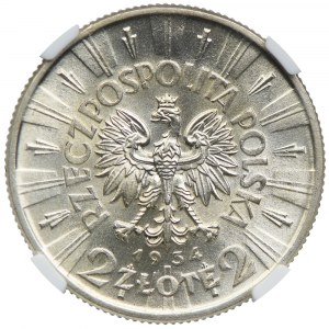 2 złote 1934 Józef Piłsudski, NGC MS63