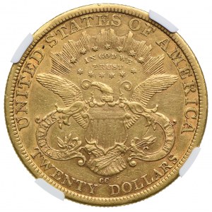 20 dolarów 1877 CC, Carson City, NGC AU DETAILS