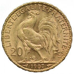 Francja, 20 franków 1907, Paryż