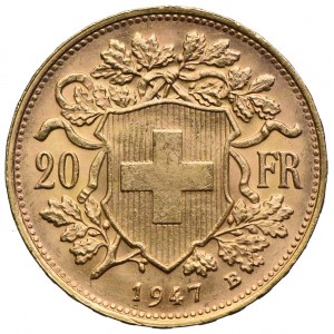 Szwajcaria, 20 franków 1947 B, Berno