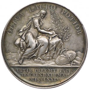 Pokój Cieszyński 1779, medal, b. rzadki