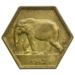 Kongo Belgijskie, 2 franki, 1943