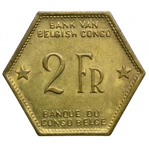 Kongo Belgijskie, 2 franki, 1943