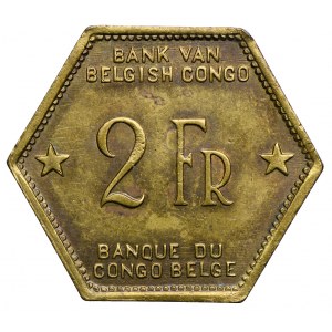 Kongo Belgijskie, 2 franki, 1943