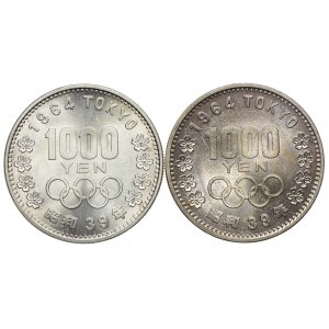 Japonia, zestaw 1000 yen 1964, Letnie Igrzyska Olimpijskie, Tokio 1964 (2szt.)