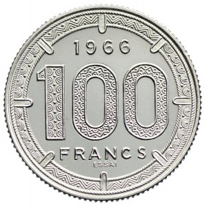 Kamerun, 100 franków 1966 Paryż, ESSAI