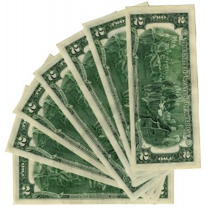 USA, zestaw 2 dolary 1976 (7szt.)