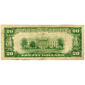 USA, 20 dolarów 1929 seria A, MARSHALL VIRGINIA