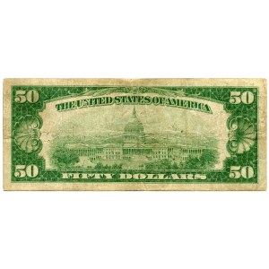 USA, 50 dolarów 1928 seria A, GOLD CERTIFICATE