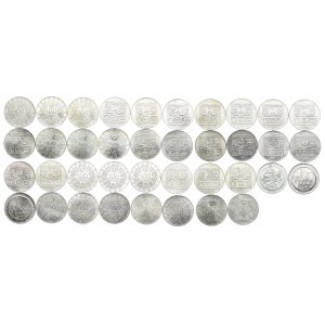Austria, zestaw 100 szylingów 1975-1979 (38szt.)