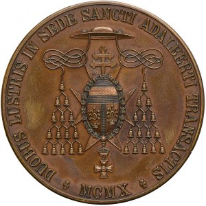 Medal, Czechy, kardynał Skrbensky, 20 rocznica intronizacji, 1910